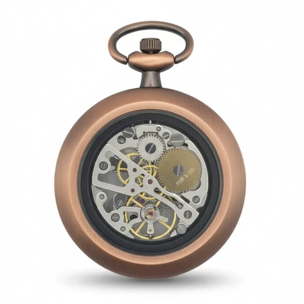 FAC162-pocket-watch-2 Brass Gear Open Face Pocket Watch