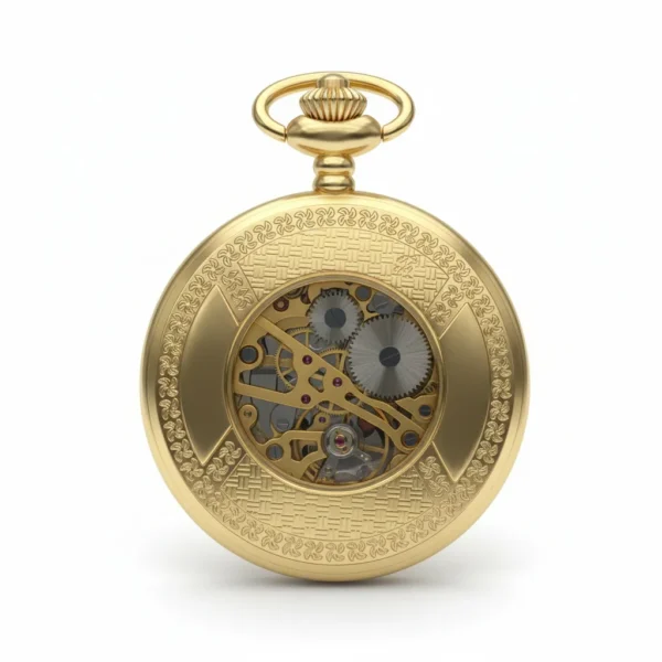 Golden Victorian Rim Hunter Pocket Watch
