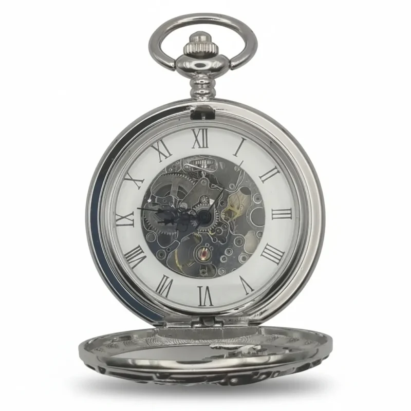 Dragon Symbol Half Hunter Pocket Watch