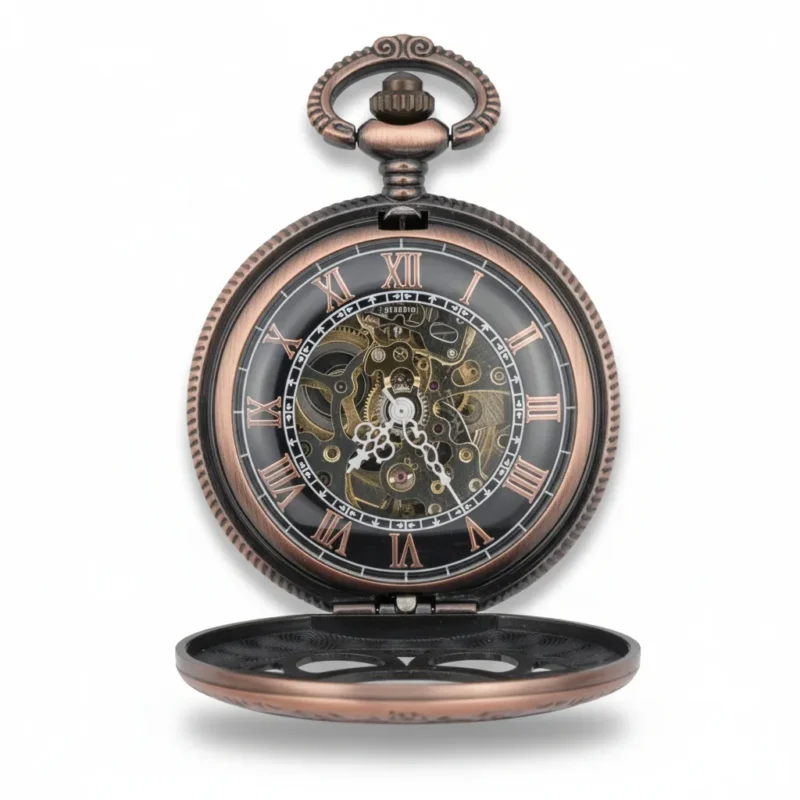 Flower Half Hunter Pocket Watch