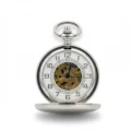 Classic Silver Crest Hunter Pocket Watch