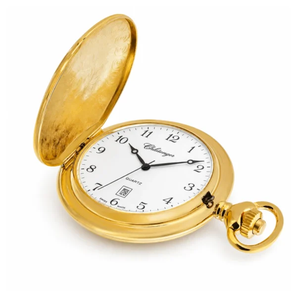 Gents 41mm Gold Plated Swiss Quartz Pocket Watch - image 3 Gents 41mm Gold Plated Swiss Quartz Pocket Watch