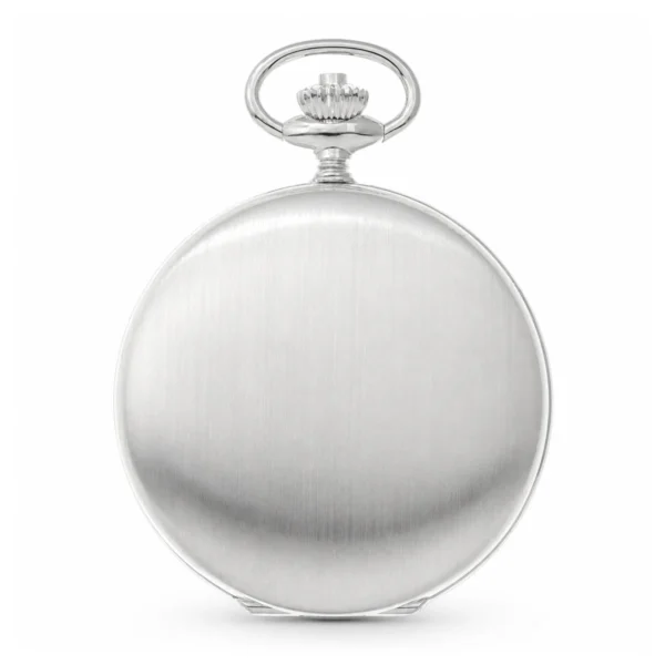 Gents 44mm Sterling Silver Swiss Quartz Pocket Watch - image 1 Gents 44mm Sterling Silver Swiss Quartz Pocket Watch