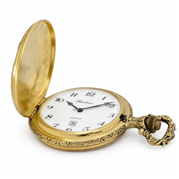 Gents 48mm Gold Plated Harbour Enamel Swiss Quartz Pocket Watch - image 3 Gents 48mm Gold Plated Harbour Enamel Swiss Quartz Pocket Watch