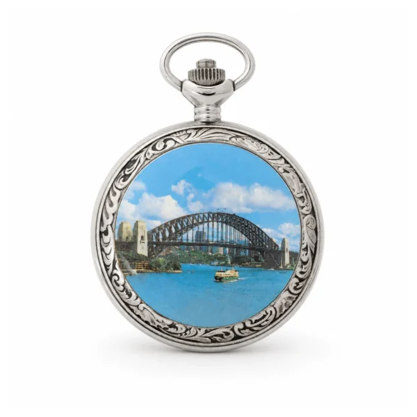 Gents 48mm Gold Plated Opera Enamel Swiss Quartz Pocket Watch - image 2 Gents 48mm Gold Plated Opera Enamel Swiss Quartz Pocket Watch