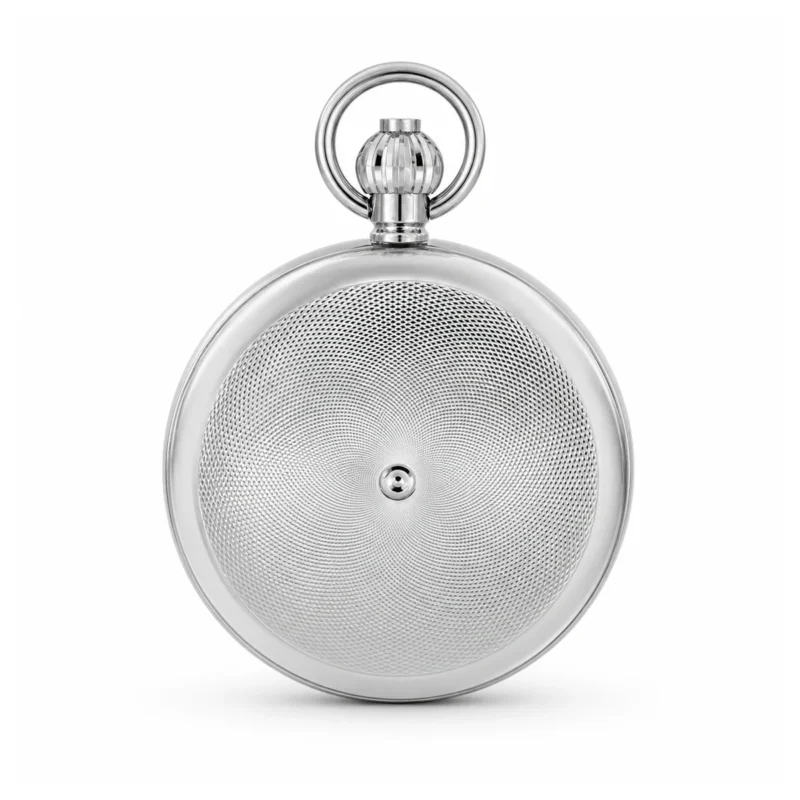 Gents 49mm Stainless Steel Skeleton Mechanical Pocket Watch – image 2 Gents 49mm Stainless Steel Skeleton Mechanical Pocket Watch