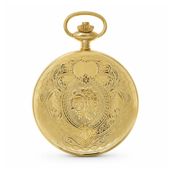 Gents 51mm Gold Plated Swiss Made Mechanical Pocket Watch