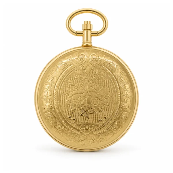 Unisex 41mm Gold Plated Swiss Quartz Pocket Watch - image 1 Unisex 41mm Gold Plated Swiss Quartz Pocket Watch
