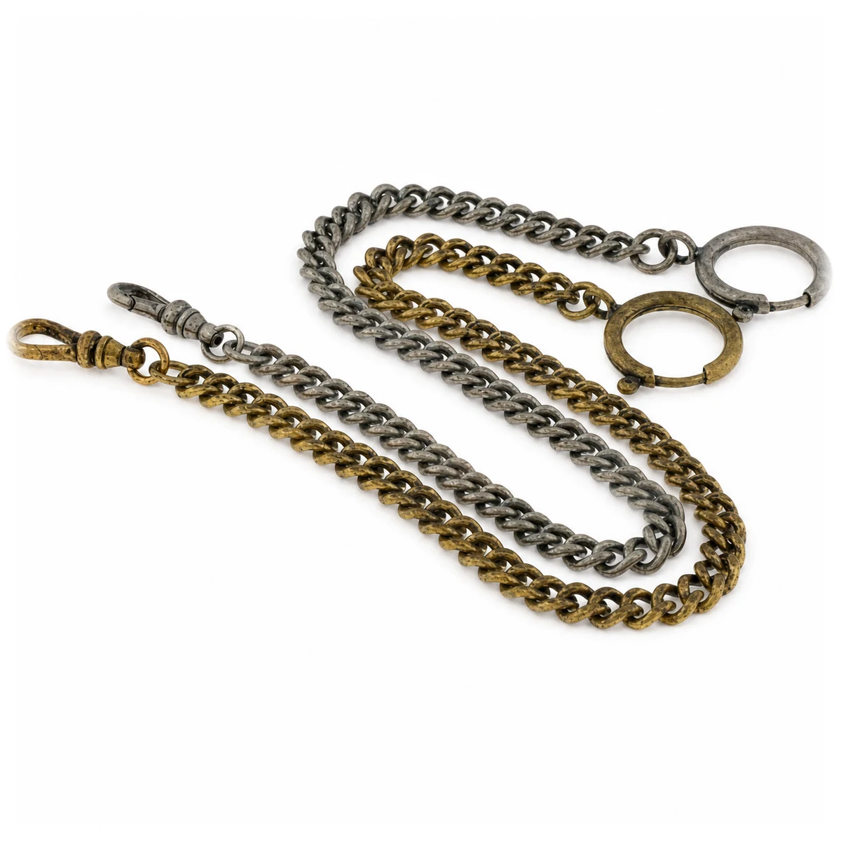 Rhodium Pewter Or Gold Plated Antique Pocket Watch Chain