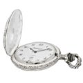 Gents 48mm Pewter Antique Rhodium Plated “Farmer” Swiss Quartz Pocket Watch