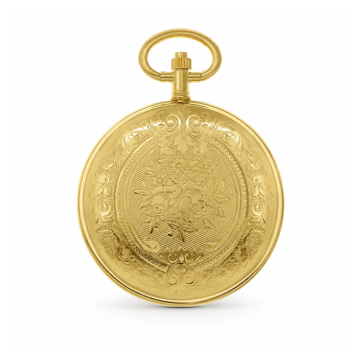 Gents 40mm Gold Plated "Clover" Swiss Quartz Pocket Watch